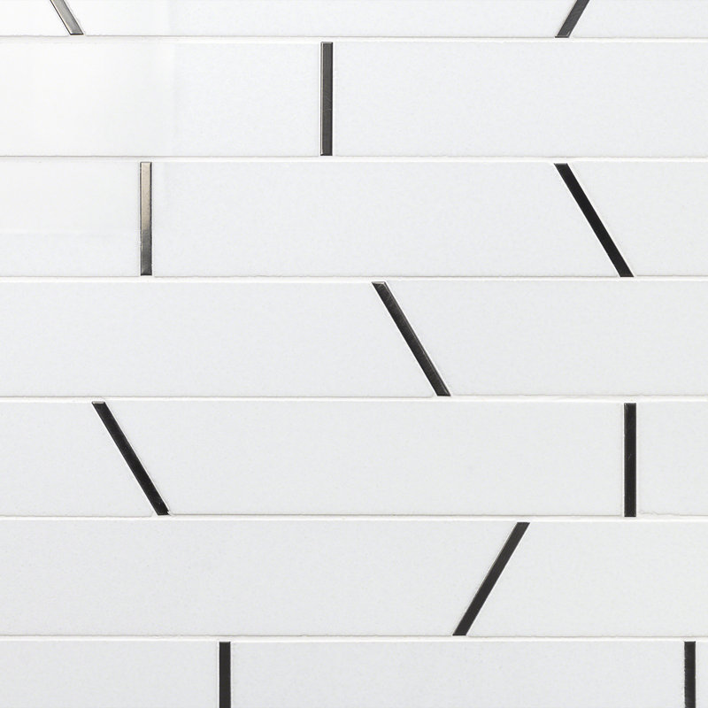 Carreau de mosaïque linéaire en porcelaine 2 "x 8" Divinity