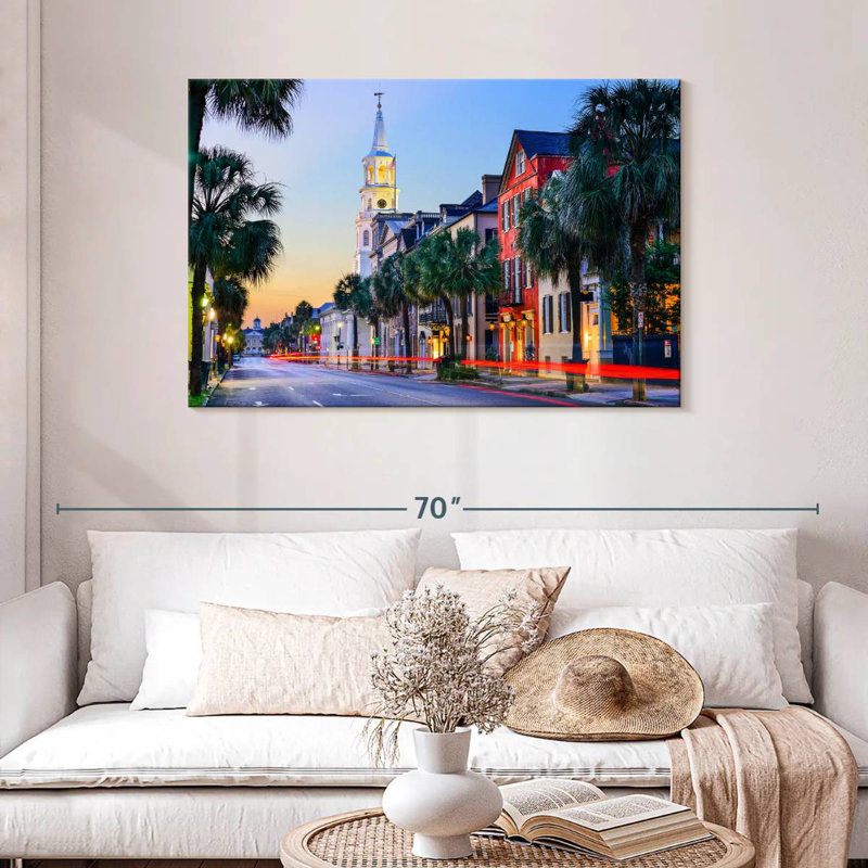 Paysage urbain Harpa Charleston, H 30 po x l 45 po