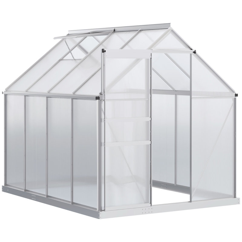 Modern Walk-In Greenhouse With Polycarbonate Panels And Aluminium Frame