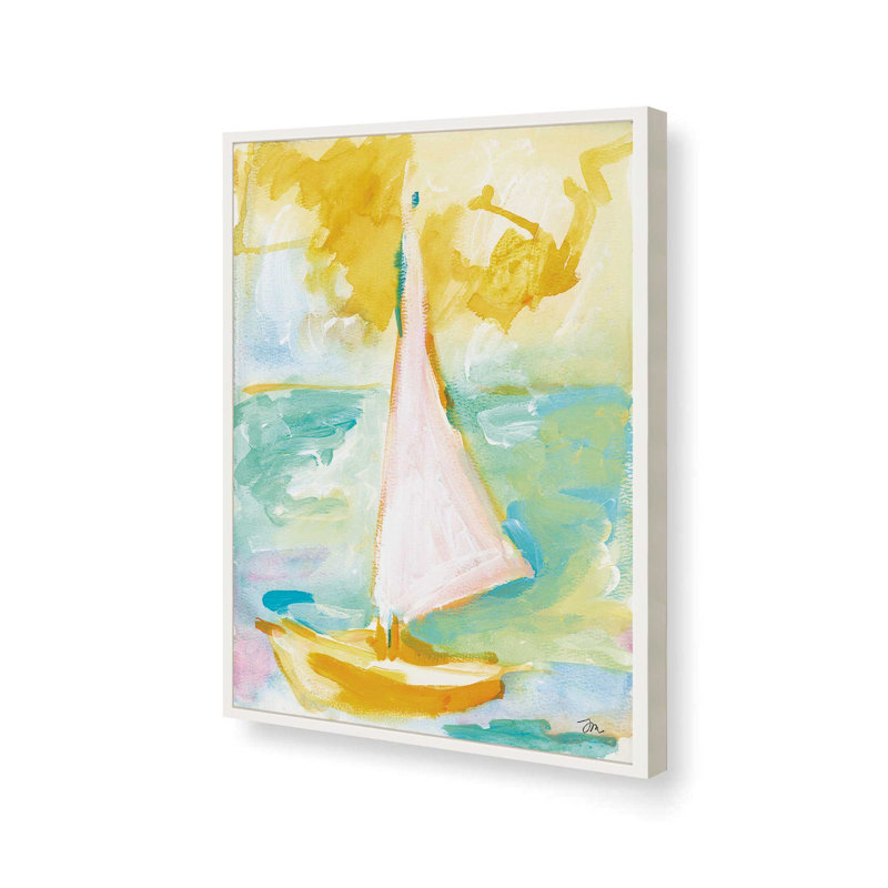 «Sunset Sailor 2» par Jessica Mingo, reproduction d'art, L 24 po x H 32 po, Blanc, Impression encadrée