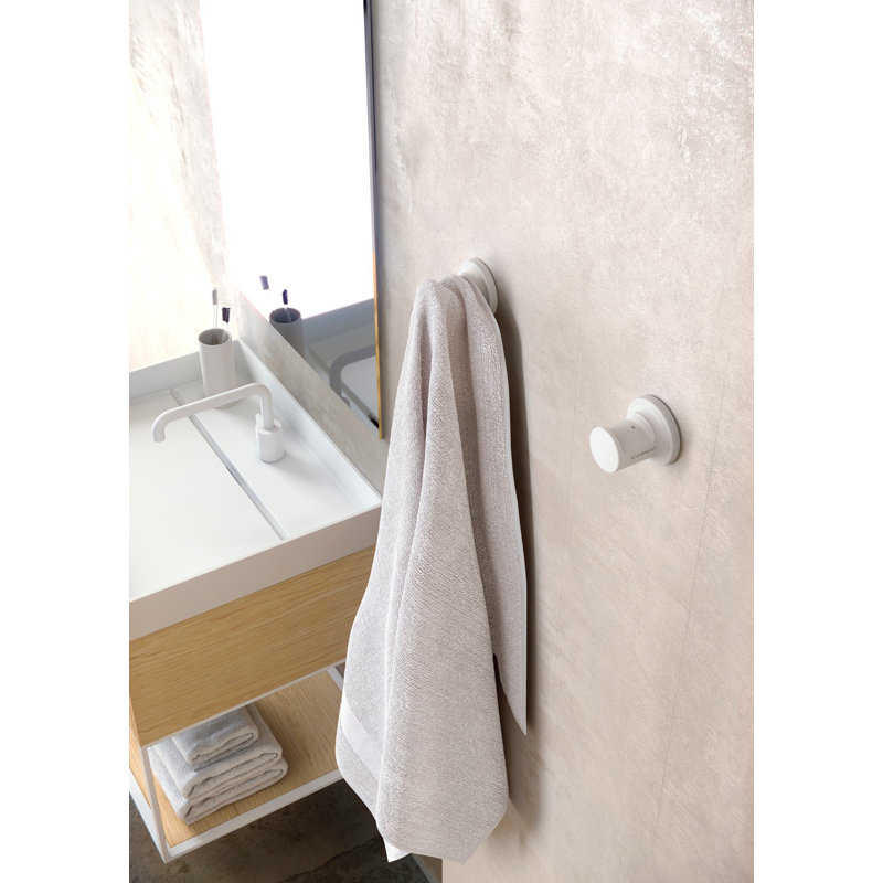 Towel Hook made of Durable Metal, Matte White