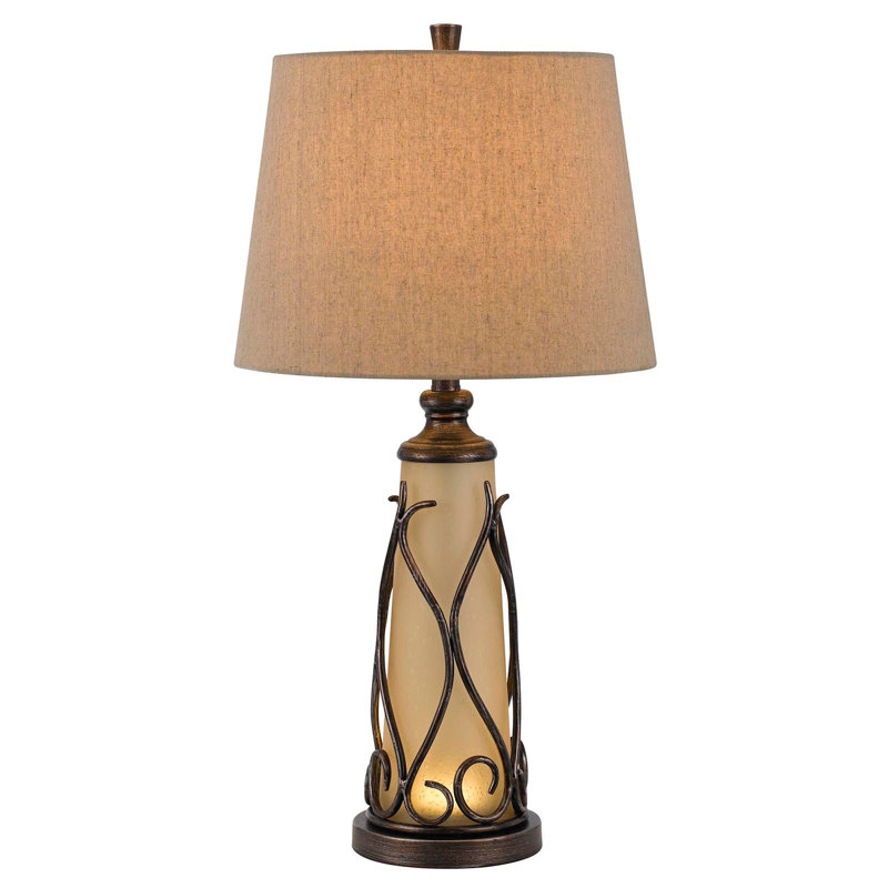 Lampe de table 29,5 po en métal / transparent / verre Bundyhill