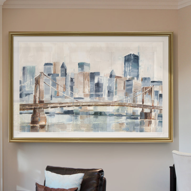 « blue hour ii », impression sur toile, H 22,5 po x l 30,5 po x P 1,5 po, Or