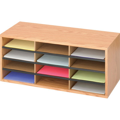 Small Wood/Corrugated Literature Organizer