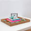 Plateau de table basse repose-pieds/café hello oiseaux