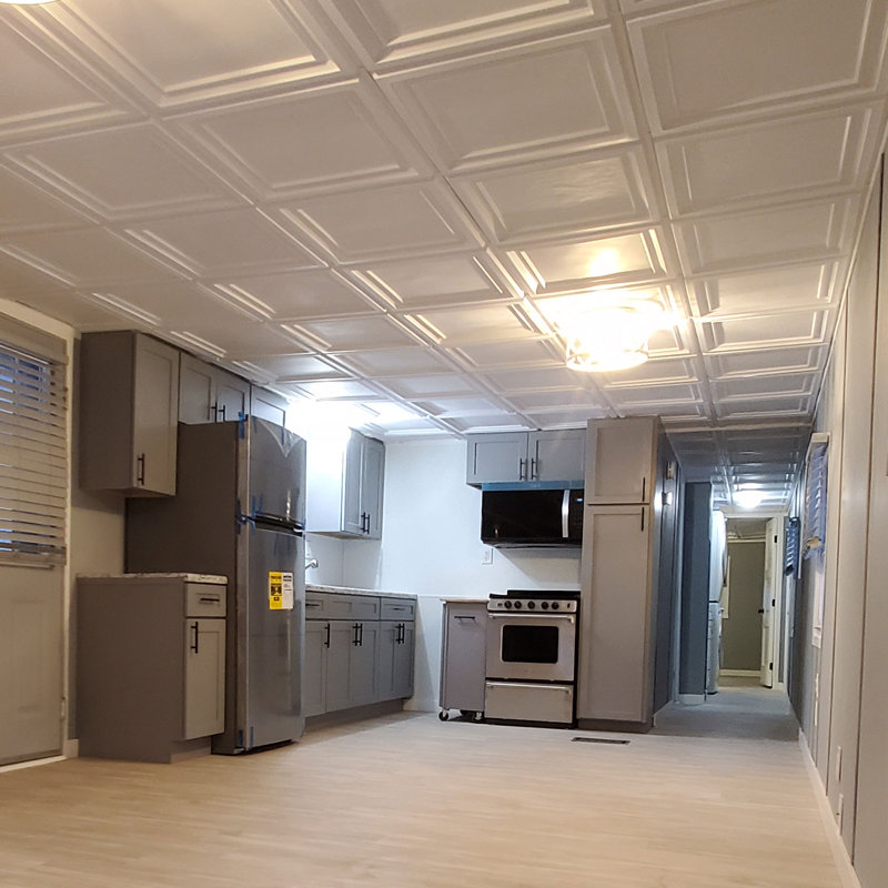 Tuile de plafond en PVC Galleria, Blanc mat, L 24 po x l 24 po