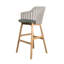 Choice Chair Outdoor and Bar Four Legs Teak Base with Upholstery Dark Green Cane-line Link Seat Cover-1062181666