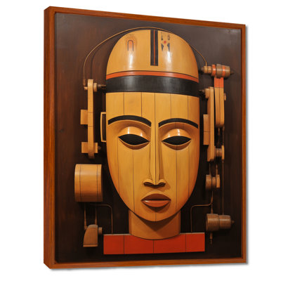 Portrait de masque de bois africain - Art mural africain