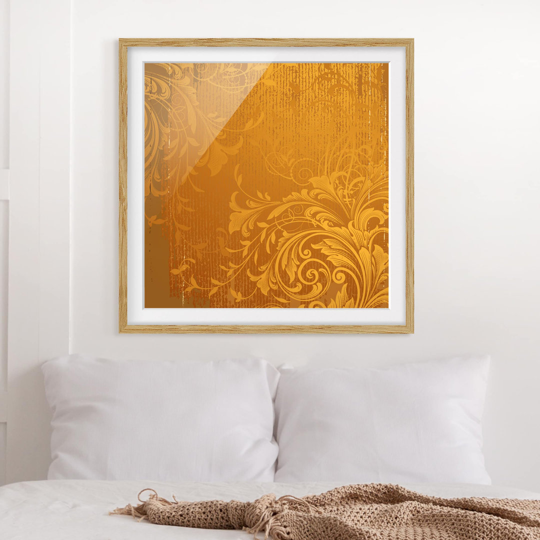 Gerahmtes Poster Golden Flora