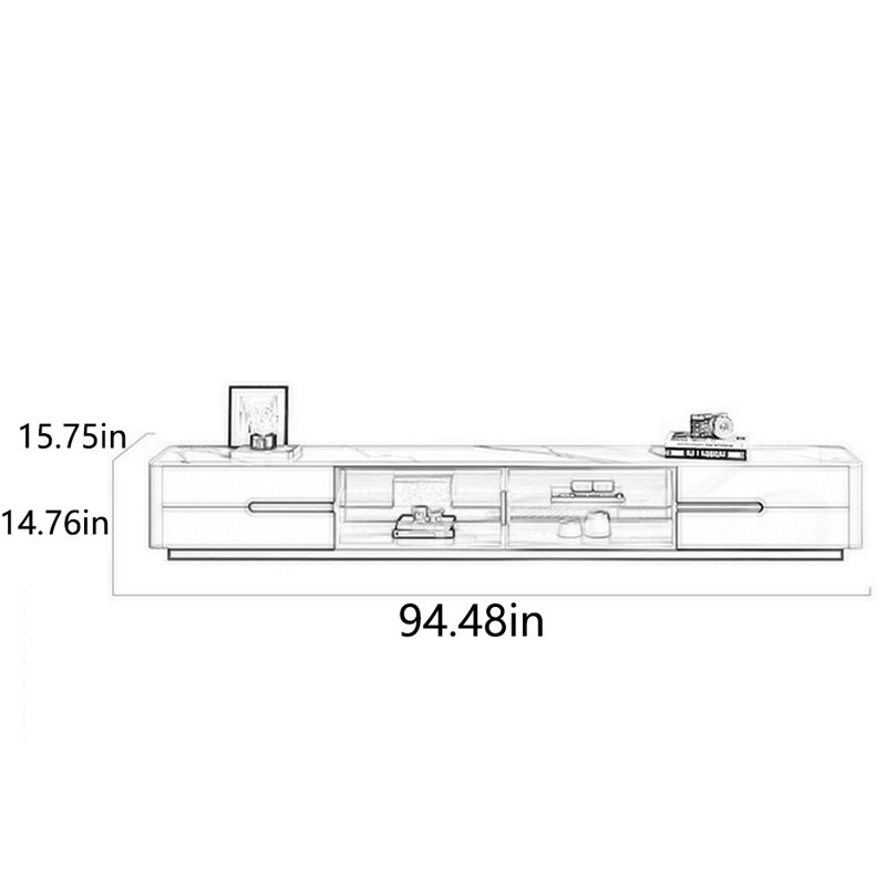 Meuble télé simple et créatif, 94.48"