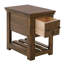 Table de chevet Ally, 1 tiroir, 1 tablette, bois de parota brun, 15 po