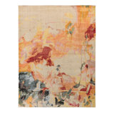 Distressed Homage Hand Knotted Wool Abstract Area Rug