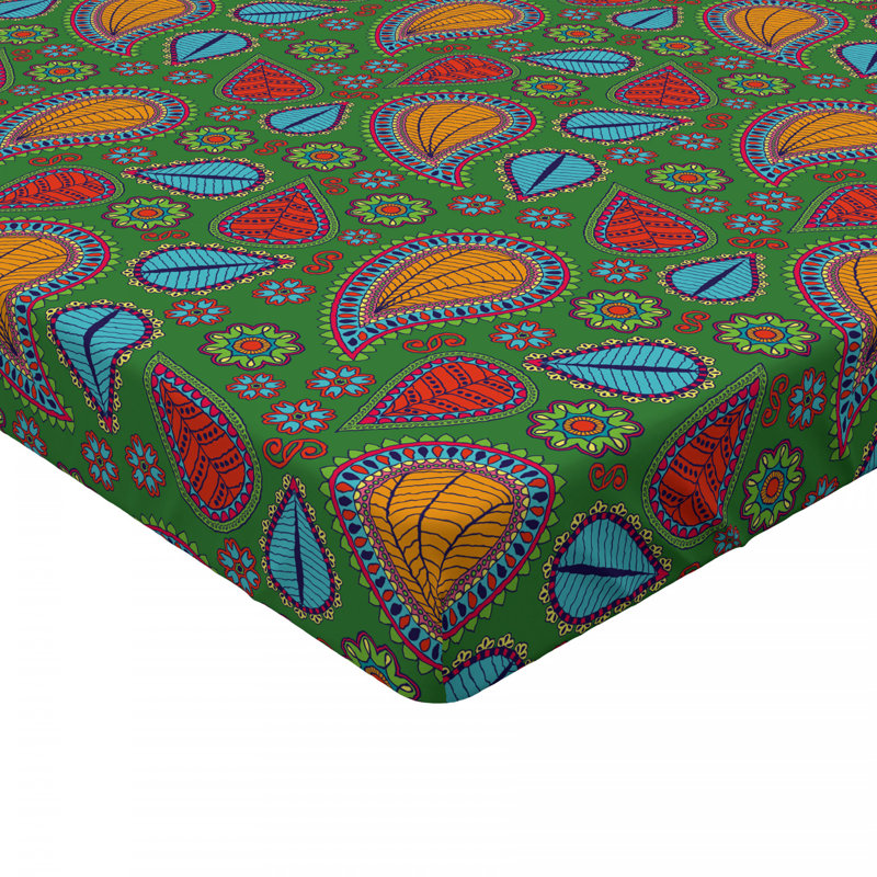 Microfiber Paisley Fitted Sheet, Twin XL Fitted Sheet