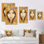 Portrait de femme abstraite - œuvre d'art sur toile pour enfants-1125647873-1125647925