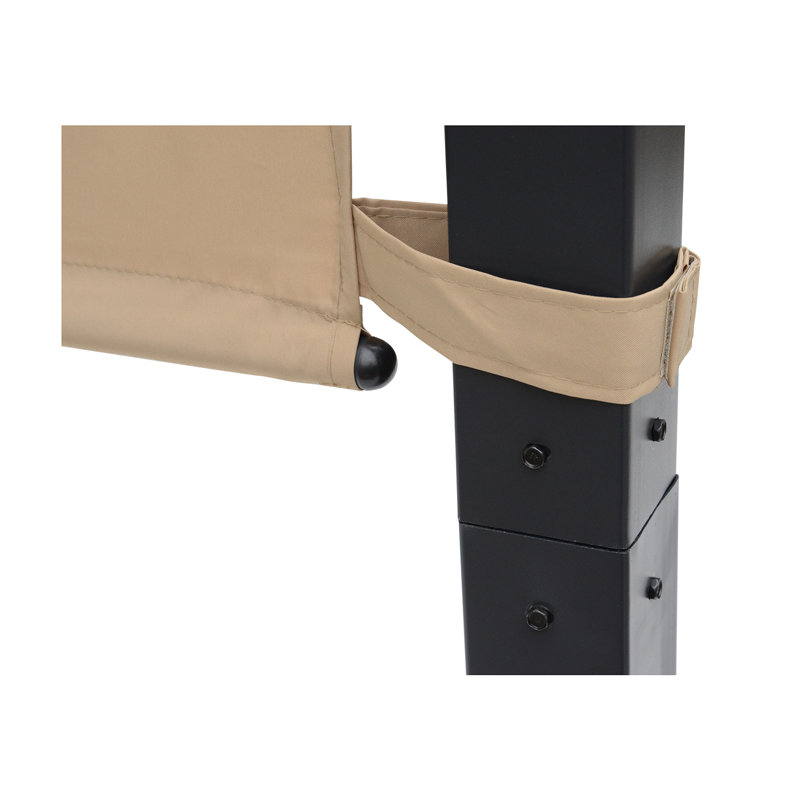 Auvent rétractable de 8 pi x 10 pi avec abri de soleil et structure en acier Outsunny
