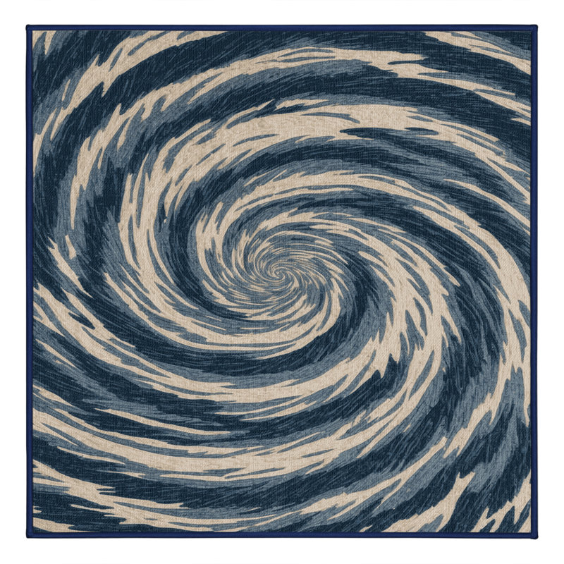 Tapis gris lavable à la machine, Carré 5 pi