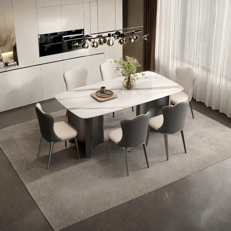 Table de salle à manger Sintered Stone, H 29,5 po x L 55,1 po x l 31,4 po