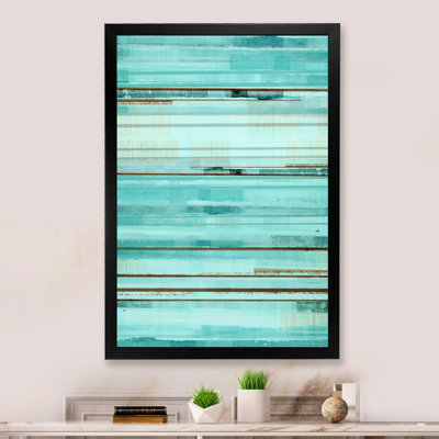Teal Meets Brown Abstract Art - Painting on Canvas