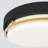 Acrylic 14'' Drum 3-CCT Dimmable LED Black with Gold Accent Ring Flush Mount Ceiling Light