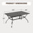 Rectangular Metal 6-People Patio Dining Set With Umbrella-117436544