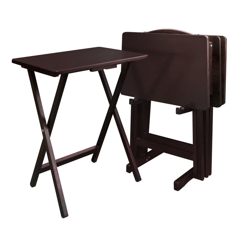 Mischa Tray Table Set, Espresso