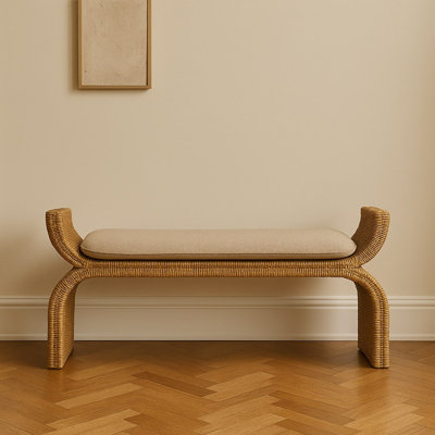 Boucle Upholstered Bench