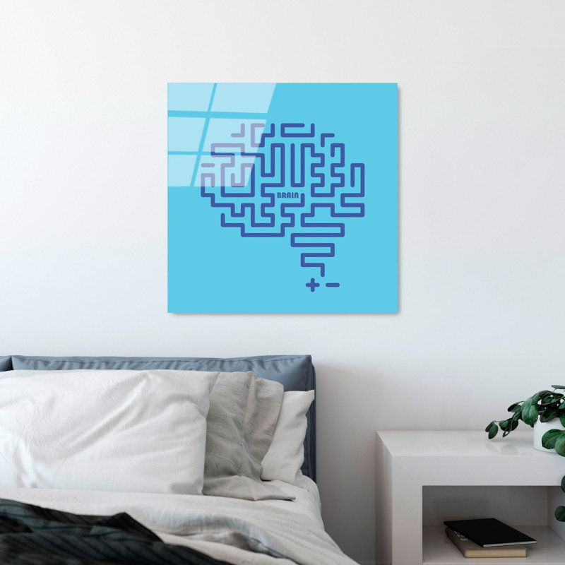 Boze Print on Glass, Blue
