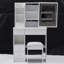Petit meuble-lavabo 29,2 po avec tabouret de bureau et tabouret-213689739