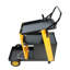 Chariot de soudage multifonctionnel, réservoir de rangement plasma MIG TIG avec 2 chaînes de sécurité, coffre à 4 tiroirs portable, poids 280 lb