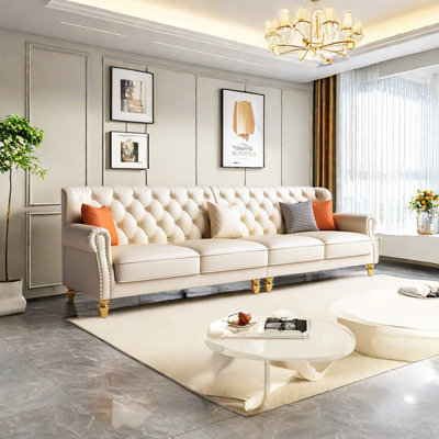 American Leather Sofa Living Room Luxury Sofa Round Arm by Romero