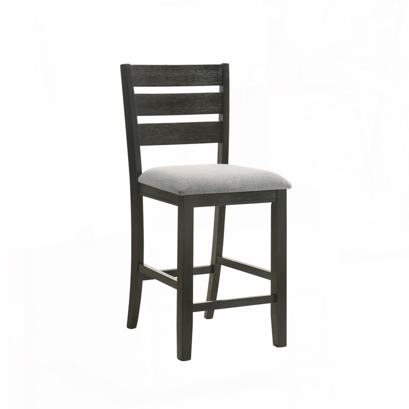 2pc Dining Chair Set, Charcoal, Black