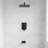 Black Complete Shower System With Rough In-Valve-125374869