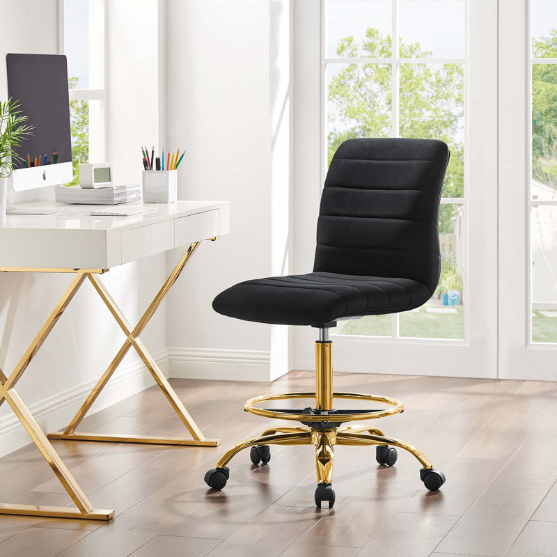 Chaise de dessinateur Ripple Performance, Noir