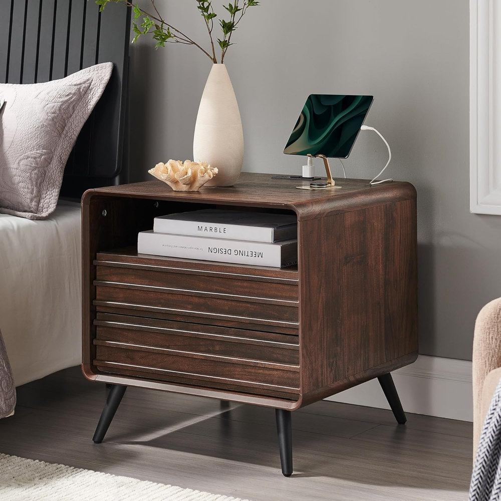 Corrigan Studio Mid Century Modern Fluted Side Table - Wayfair Canada