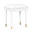 Table de maquillage chic avec tablette de charge, verre et pieds, bande de rangement spacieuse, portes d'armoire à fermeture douce-1596395543