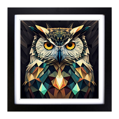 Owl Geometric - Framed Print