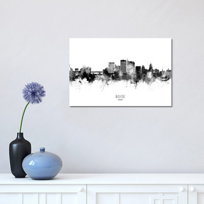 Boise Idaho Skyline Name by Michael Tompsett - Print on Canvas