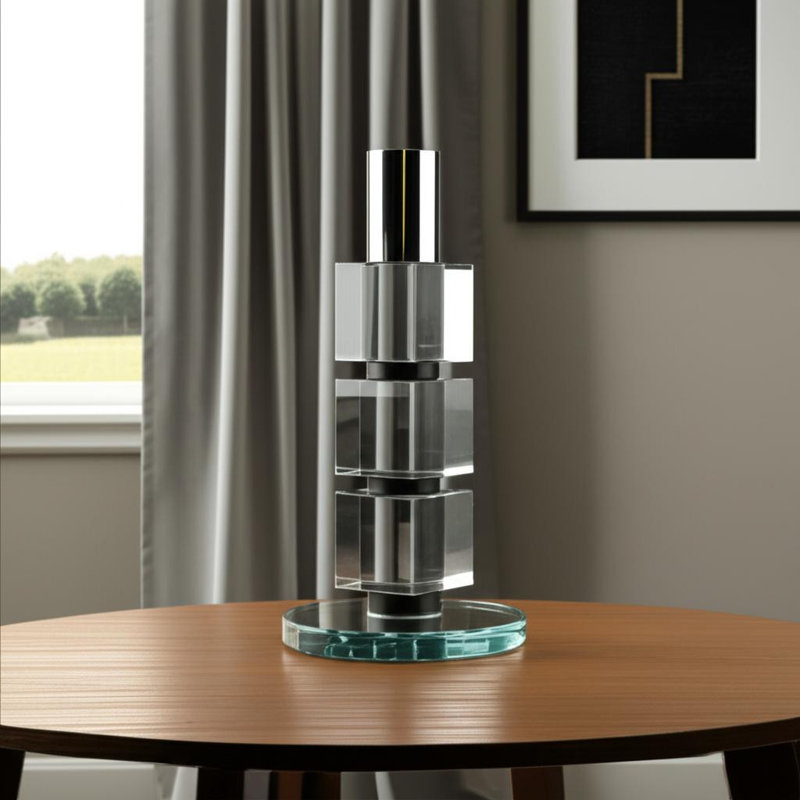 Chandelle de table en cristal 7 po