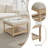 Gladis Linen Fabric Coffee Table with Storage-114311594