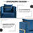 Velvet Modern Barrel Accent Chair with Pillow-1230713409