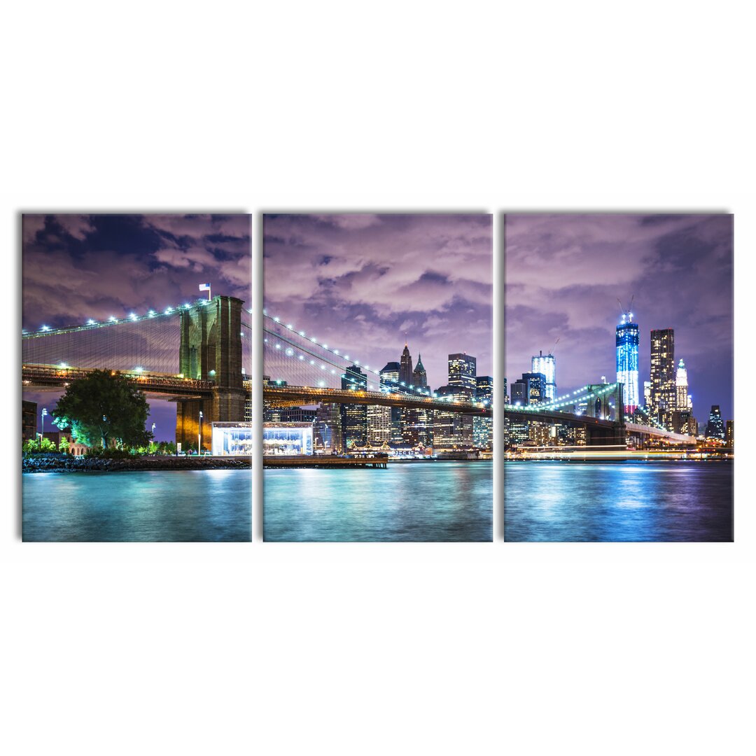 3-tlg. Leinwandbilder-Set Skyline New York