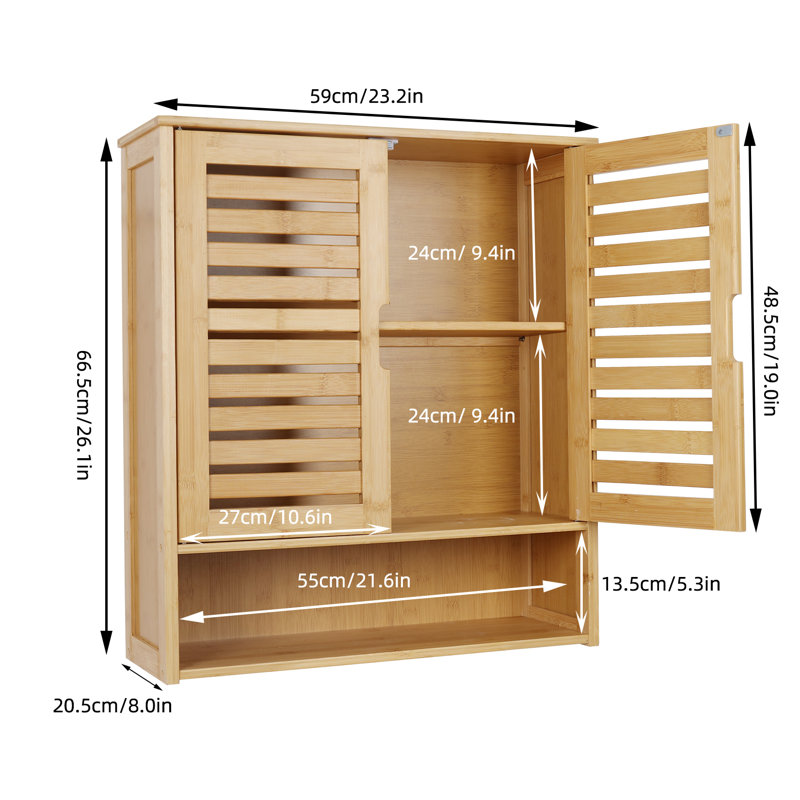Meriton Bamboo Over The Toilet Storage, Brown