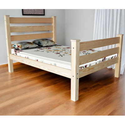 Natural Solid Wood Full Bed Frame