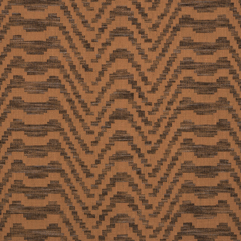 Stepped Chevron Fabric, Brown
