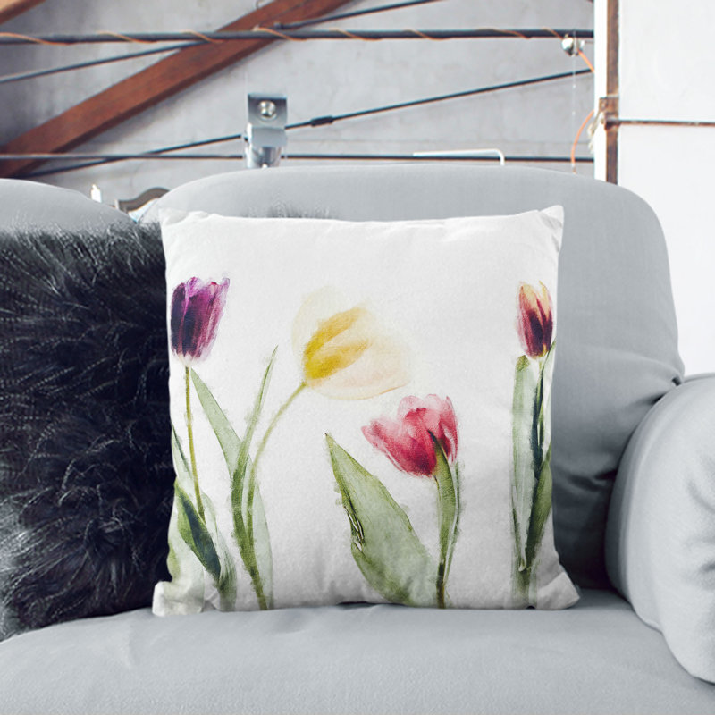 Square Throw Cushion, 40cm H x 40cm W x 15cm D, Black