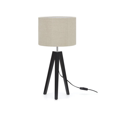 Ambon Solid Wood Tripod Lamp