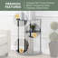 Console en verre noir 23,75 po avec tablettes Beckett