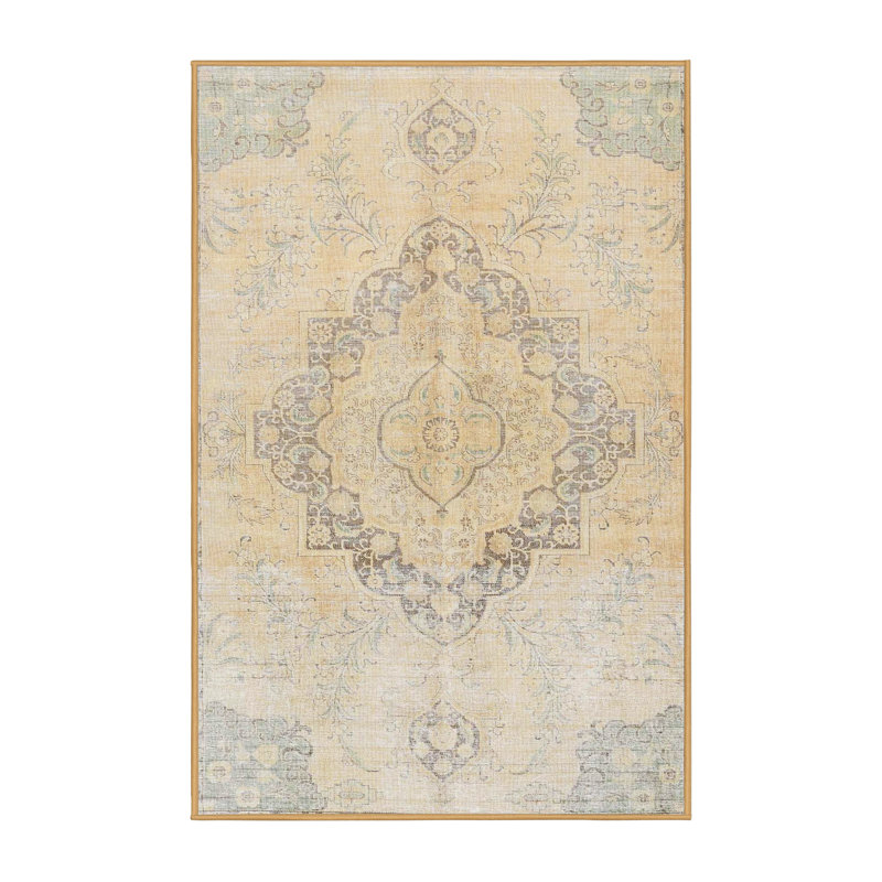 Tapis beige/noir traditionnel Gibsonia, Rectangle 2 pi x 5 pi