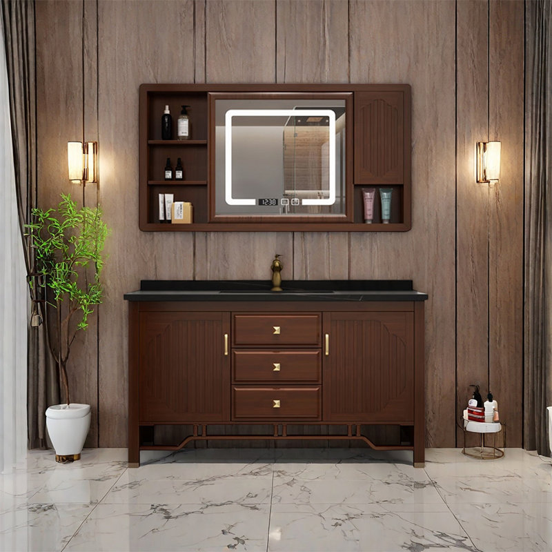 High-end retro and simple bathroom cabinet, 47"