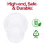 Assiettes à salade rondes en plastique transparent économique (19 cm) - 120 assiettes